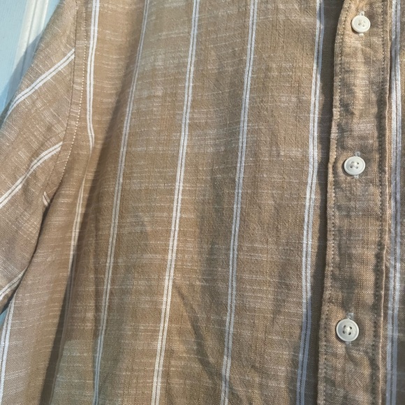 Men’s American Eagle Short Sleeve Yellow & White Polo - Size Large - Picture 2 of 3